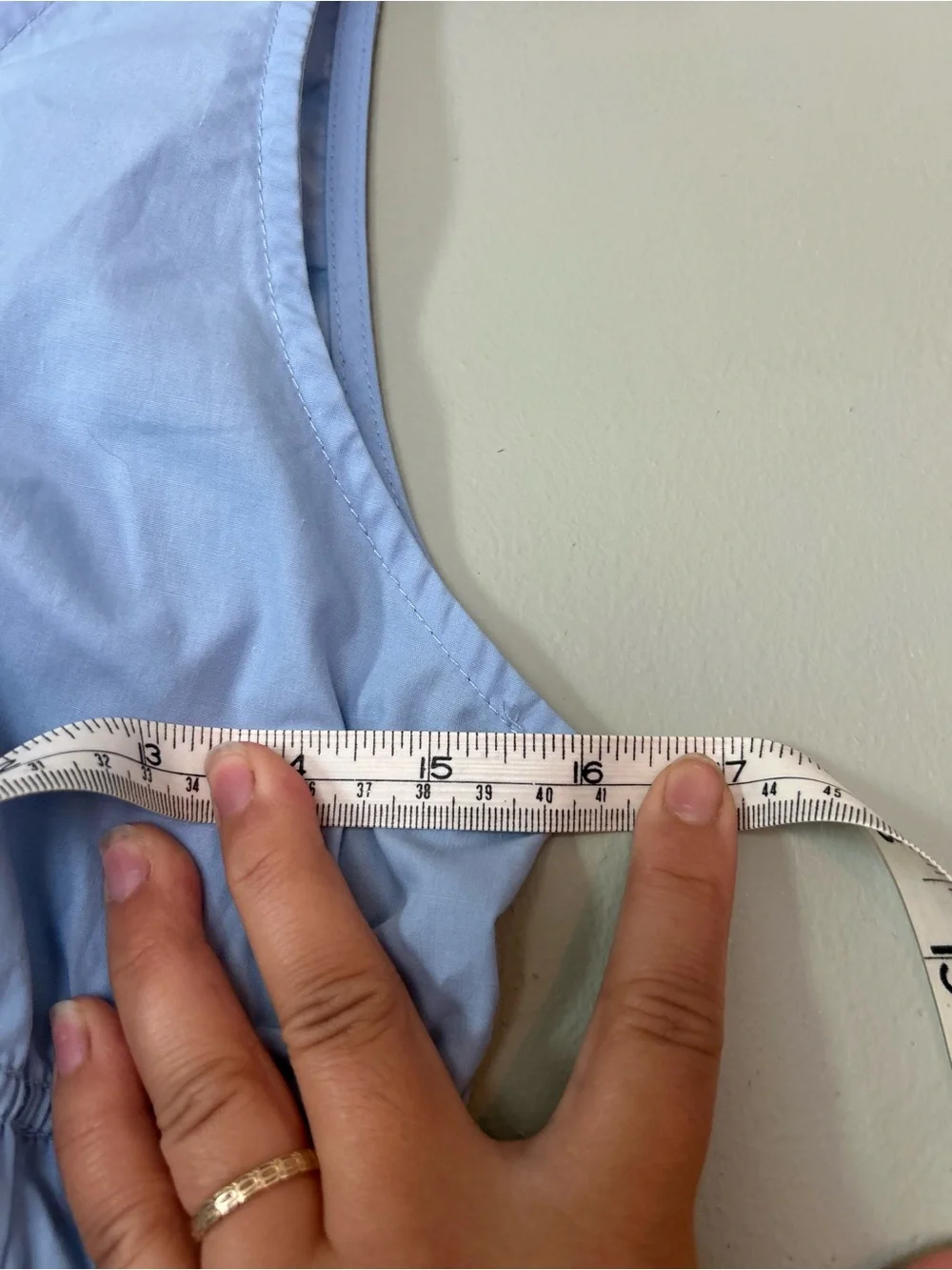 Light Blue Peasant Maxi Dress with Smocked Waist and pockets